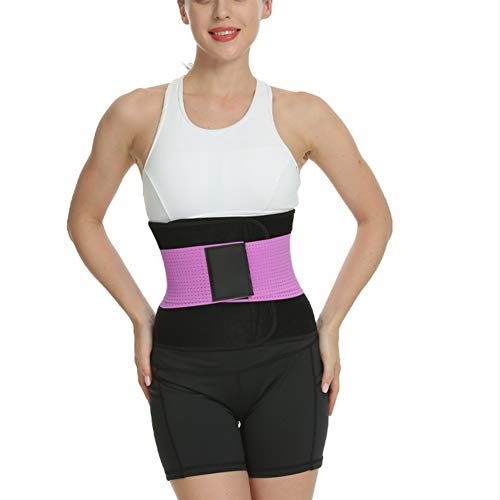 Cinturón De Entrenamiento De Cintura Para Mujer Cintura Cincher Trimmer Pérdida De Peso Cinturón De Adelgazamiento Body Shaper Belt Postparto Sport Workout Soporte De Espalda Faja ,Púrpura,S