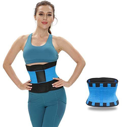 Cinturón De Entrenamiento De Cintura Para Mujer Cintura Cincher Trimmer Pérdida De Peso Cinturón De Adelgazamiento Body Shaper Belt Sport Workout Soporte Para La Espalda Faja Cinturón ,Azul,XL
