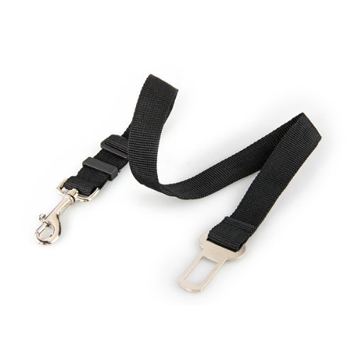 Cinturón de seguridad de coche para perro, ajustable, color negro, 70 cm