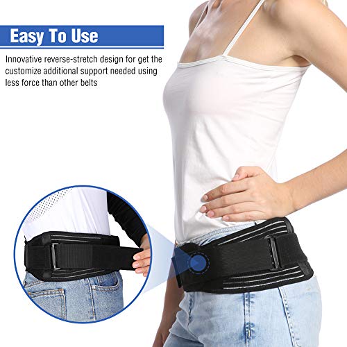 Cinturón de soporte de la articulación del sacroilíaco, Fajas de cintura y abdomen para el alivio del dolor pélvico y del hueso sacro - Alivia el dolor de cadera, la ciática, lumbar malestar (L/XL)
