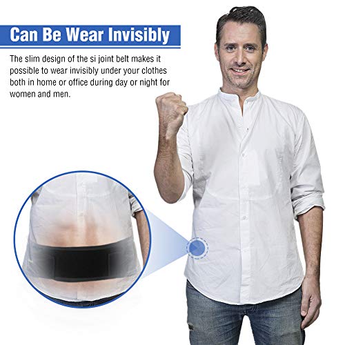 Cinturón de soporte de la articulación del sacroilíaco, Fajas de cintura y abdomen para el alivio del dolor pélvico y del hueso sacro - Alivia el dolor de cadera, la ciática, lumbar malestar (S/M)