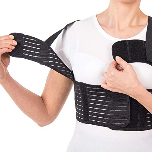 Cinturón elástico de mujer; Cinturón de fijación para tórax de sujeción; corsé de sujeción transpirable Large Negro