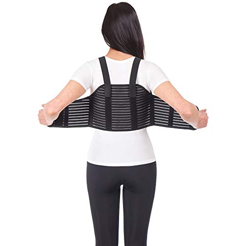 Cinturón elástico de mujer; Cinturón de fijación para tórax de sujeción; corsé de sujeción transpirable Large Negro