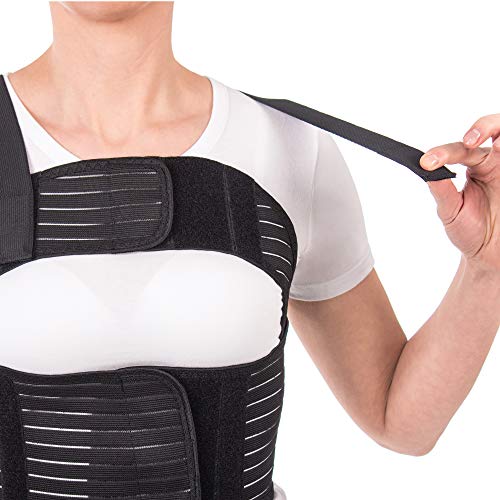 Cinturón elástico de mujer; Cinturón de fijación para tórax de sujeción; corsé de sujeción transpirable Large Negro