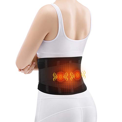 Cinturón Lumbar, Lumbar de Calor para la Espalda, Cinturón Calefactor con Vibración, Cinturón de Calefacción Eléctrica, Aliviar Cintura Dolor, Ciática Artrítica Abdominal para Hombres y Mujeres