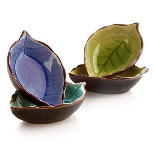 Cisixin Cuencos Plato Condimento，Juego de 4 Recipientes para Salsa y Condimentos de Todo Tipo