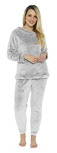 CityComfort Pijama Mujer Invierno | Conjunto de Pijama 2 Piezas Mangas Larga Pantalon Largo | Pijamas Polar Super Suave | Ropa Interior (40/42 EU, Gris)