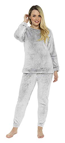 CityComfort Pijama Mujer Invierno Conjunto de Pijama 2 Piezas Mangas Larga Pantalon Largo Pijamas Polar Super Suave con Estampado Animal