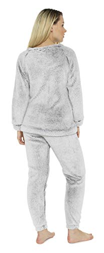 CityComfort Pijama Mujer Invierno | Conjunto de Pijama 2 Piezas Mangas Larga Pantalon Largo | Pijamas Polar Super Suave | Ropa Interior (44/46 EU, Gris)