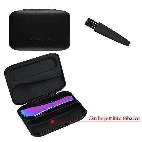 Cizen Pipa de Tabaco de Metal, Pipa Fumar de Portatil Aleación, Embalaje Caja de Regalo(Azul Hielo)