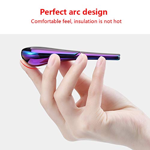 Cizen Pipa de Tabaco de Metal, Pipa Fumar de Portatil Aleación, Embalaje Caja de Regalo(Azul Hielo)