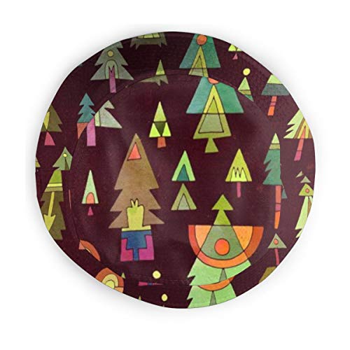 Cl4zyott - Gorro reversible para pescador, diseño de árbol de Navidad, color negro