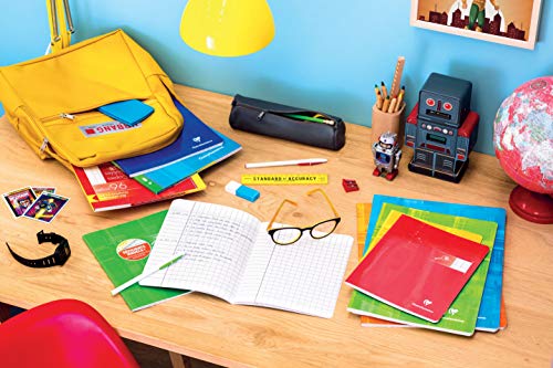 Clairefontaine 4729C - Pack de 48 Hojas Dobles A4 para Discapacitados Visuales rayado francés (Séyès 2,5 - Ampliado 10x10) de 96 páginas