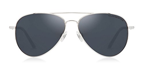 CLANDESTINE A10 Silver Blue Grey - Gafas de Sol de Nylon HD Hombre & Mujer