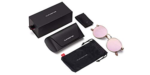 CLANDESTINE Orbita Gold Rose - Gafas de Sol de Nylon HD para Hombre & Mujer