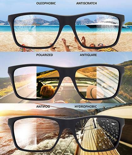 CLANDESTINE Square Matte Black R N - Gafas de sol de Nylon HD para Hombre & Mujer