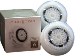 Clarisonic- 2 Piece Single Clarisonic Replacement Brush Heads 2 Pcs Pack - Sensitive, Reemplazo Clarisonic cabezas del cepillo Twin Pack - Sensible
