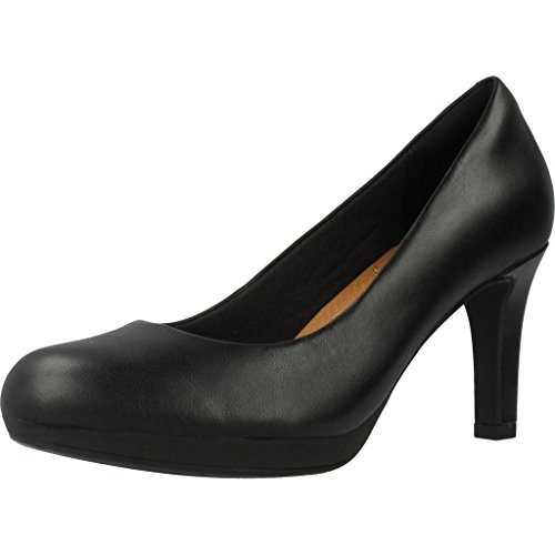 Clarks Adriel Viola, Zapatos de Tacón para Mujer, Negro (Black Leather), 39 EU