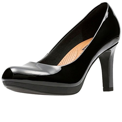 Clarks Adriel Viola, Zapatos de Tacón para Mujer, Negro (Black Pat), 41 EU