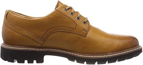 Clarks Batcombe Hall Derby - Zapatos de Cordones  para Hombre, Marrón (Tan Leather), 42.5 EU