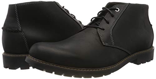 Clarks - Botines de Cuero Hombre, Color Negro, Talla 41.5 EU