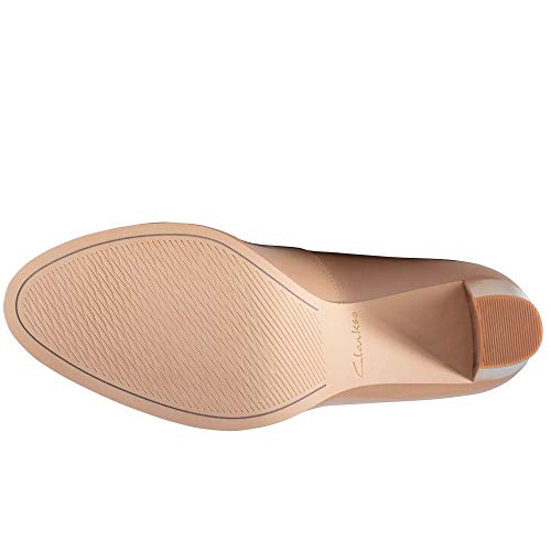 Clarks Kaylin Cara, Zapatos de Tacón para Mujer, Beige (Praline Patent Praline Patent), 38 EU