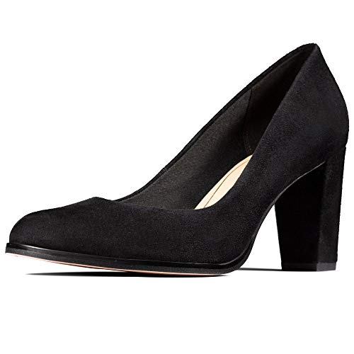 Clarks Kaylin Cara, Zapatos de Tacón para Mujer, Negro (Black SDE Black SDE), 39 EU