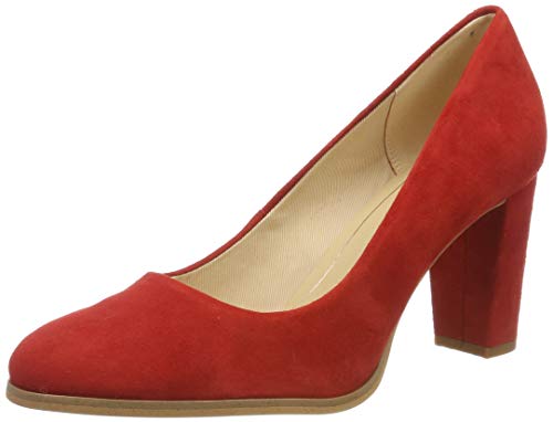 Clarks Kaylin Cara, Zapatos de Tacón para Mujer, Rojo (Red Suede Red Suede), 40 EU