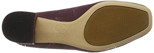 Clarks Sheer Rose, Zapatos de Tacón para Mujer, Marrón (Burgundy Intrest Burgundy Intrest), 39.5 EU