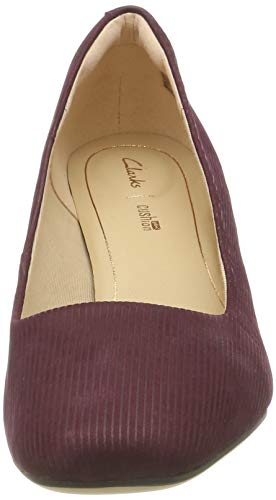Clarks Sheer Rose, Zapatos de Tacón para Mujer, Marrón (Burgundy Intrest Burgundy Intrest), 39.5 EU