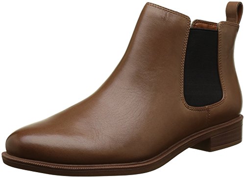 Clarks Taylor Shine, Botas Chelsea para Mujer, Marrón (Tan Leather), 38 EU