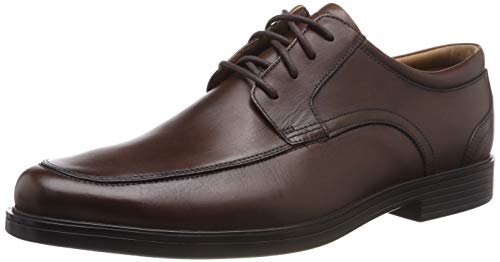 Clarks Un Aldric Park, Zapatos de Cordones Derby para Hombre, Marrón (Tan Leather), 44.5 EU