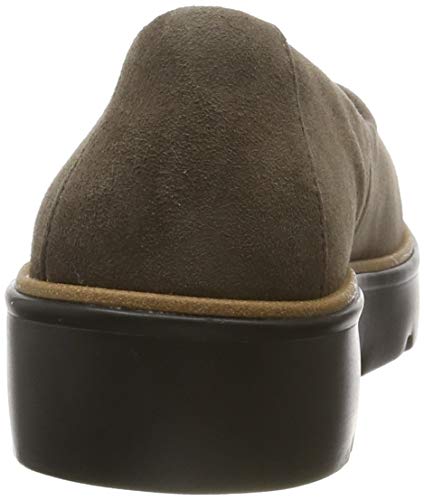 Clarks Un Balsa Go, Mocasines para Mujer, Gris (Taupe Suede Taupe Suede), 38 EU