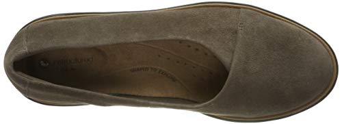 Clarks Un Balsa Go, Mocasines para Mujer, Gris (Taupe Suede Taupe Suede), 38 EU