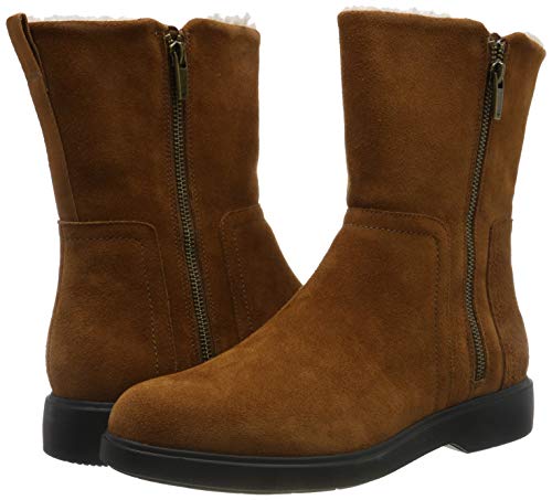 Clarks Un Elda Mid, Botas Slouch para Mujer, Marrón (Dark Tan Suede Dark Tan Suede), 36 EU
