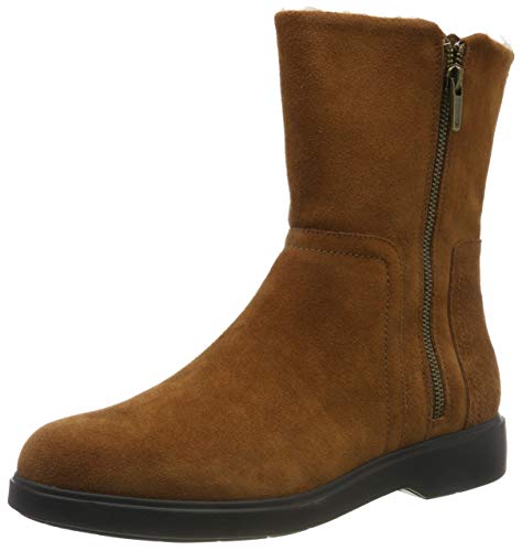 Clarks Un Elda Mid, Botas Slouch para Mujer, Marrón (Dark Tan Suede Dark Tan Suede), 36 EU