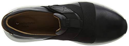 Clarks Un Rio Strap, Zapatillas para Mujer, Negro (Black Leather Black Leather), 37 EU