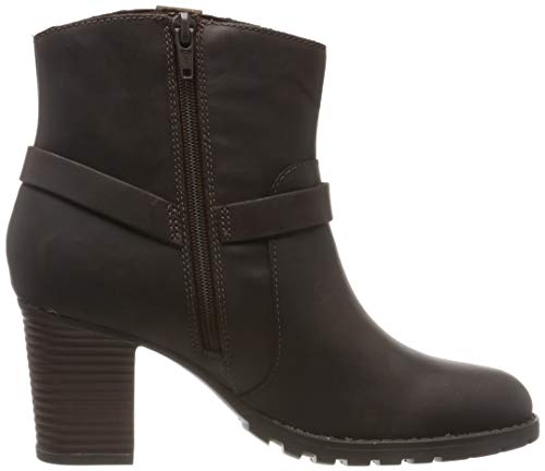 Clarks Verona Rock, Botas Plisadas para Mujer, Marrón Oscuro, 36 EU