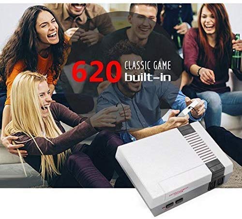 Clásico juego Consola Retro Mini versión 620 Classic Games Retro Classic blanco y negro Game Console Sistema Built in 620 TV Video juego con controladores duales jugadores