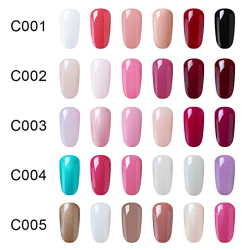 Clavuz Esmaltes Semipermanentes en Gel UV LED 6 Colores de Esmaltes de Uñas Soak-off 10ml 008