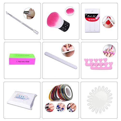 Clavuz Lámpara UV LED 24w, Esmaltes Semipermanentes en Gel UV LED 6 Colores con Base Coat y Top Coat, Secador de Uñas con Accesorios 002