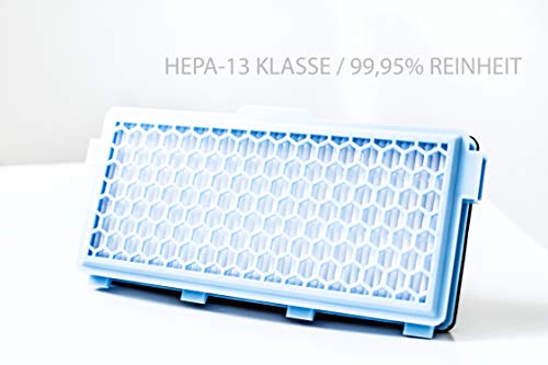 CleanMonster HEPA - Juego de 2 filtros para aspiradora Miele SF-HA 50 con carbón activo contra olores y 5 filtros de motor para S8000 S6000 S5000 S4000 Complete C2 C3 Compact C1 C2 S8340 S6240 S5211