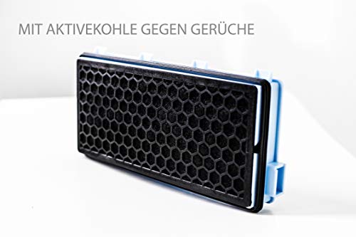 CleanMonster HEPA - Juego de 2 filtros para aspiradora Miele SF-HA 50 con carbón activo contra olores y 5 filtros de motor para S8000 S6000 S5000 S4000 Complete C2 C3 Compact C1 C2 S8340 S6240 S5211