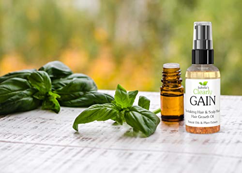 Clearly GAIN, Tratamiento para el Crecimiento y Aumento del Volumen del Cabello. Detenga la Pérdida de Cabello. Poderosa de Aceite Natural con Jojoba, Salvia Clary, Ortiga Picante. Hombres y Mujeres.