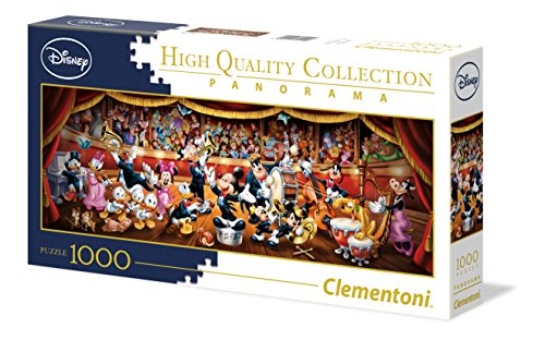 Clementoni-39445 Orchestra Puzzle 1000 Piezas Panorama Disney Orquesta, Multicolor, pezzi (39445.6)