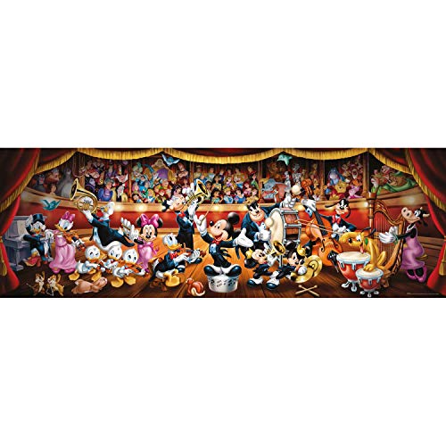Clementoni-39445 Orchestra Puzzle 1000 Piezas Panorama Disney Orquesta, Multicolor, pezzi (39445.6)