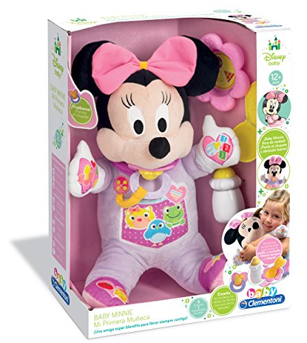 Clementoni Peluche interactiva Minnie Mi Primera Muñeca, Color Rosa, 36.8 x 28.2 x 16.5 (65547)