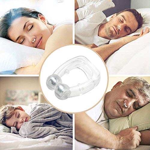 Clip Antironquidos, Cayenne 3 Piezas Anti Ronquidos Silicona Magnético Anti Ronquidos Efectivos Stopper Ronquidos Anti, Ayuda a Respirar Y Mejorar el Sueño