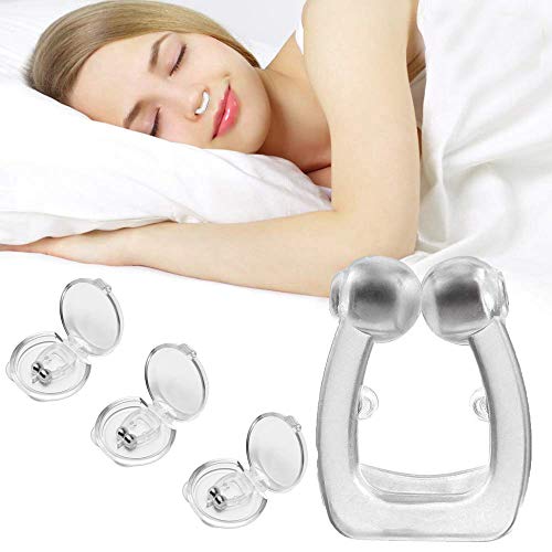 Clip Antironquidos, Cayenne 3 Piezas Anti Ronquidos Silicona Magnético Anti Ronquidos Efectivos Stopper Ronquidos Anti, Ayuda a Respirar Y Mejorar el Sueño