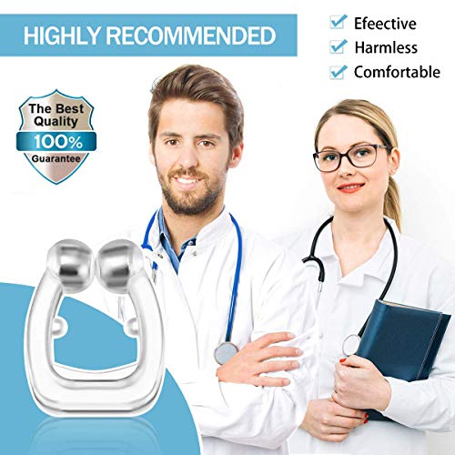 Clip Antironquidos, Cayenne 3 Piezas Anti Ronquidos Silicona Magnético Anti Ronquidos Efectivos Stopper Ronquidos Anti, Ayuda a Respirar Y Mejorar el Sueño